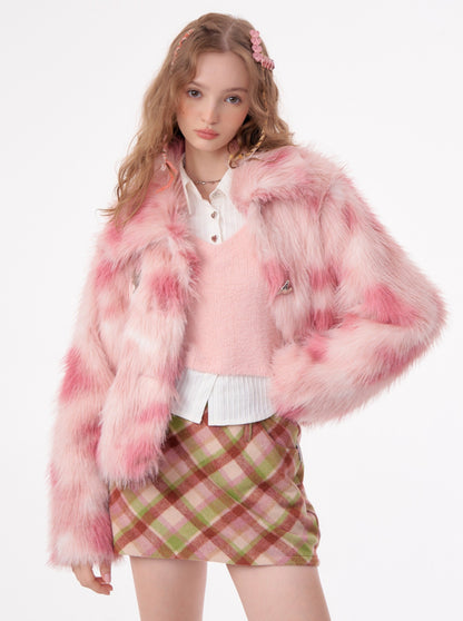 Fur Dot Design American Retro Doll Coat