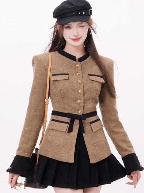 Tea Night Jacket + Pleated Skirt
