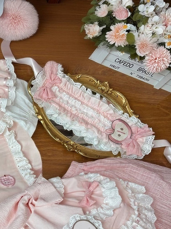 【3月31日予約締切】スイートアップルメイドドレスセットアップ＋バックリボントレーン＋ヘアバンド