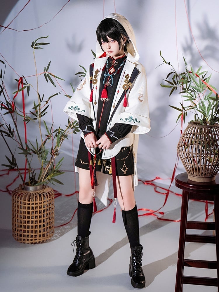 【12月26日予約締切】マウンテンゴーストチャイナプリンスフーディージャケットスーツ＋タッセルネックレス