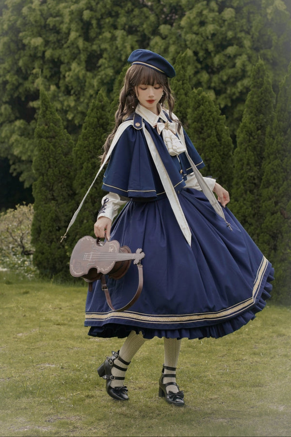 Retro College Long Skirt Setup