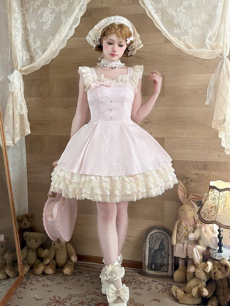 【1月29日予約締切】エレガントスイートロリータフリルリボンサスドレス＋チョーカー