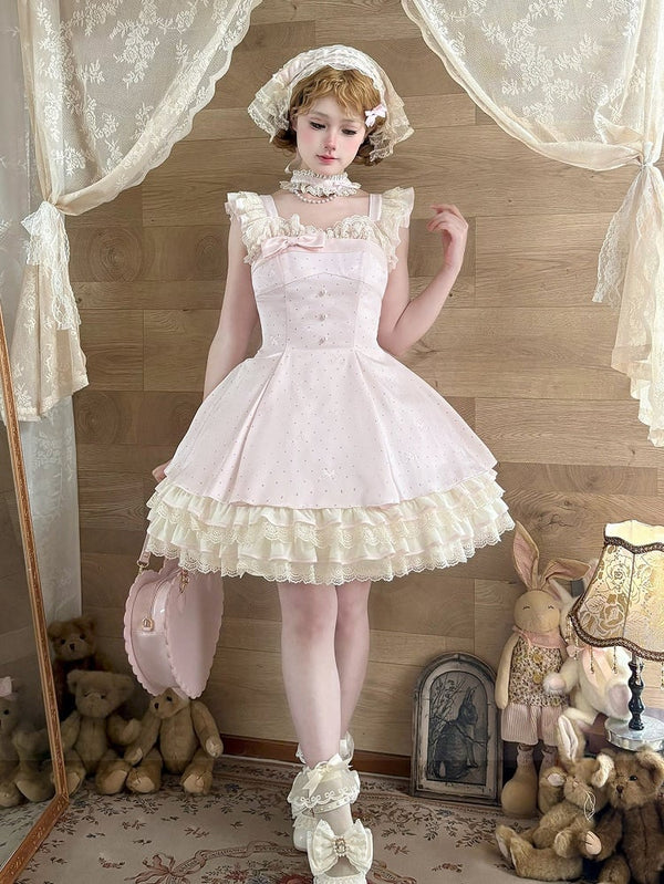 【1月29日予約締切】エレガントスイートロリータフリルリボンサスドレス＋チョーカー