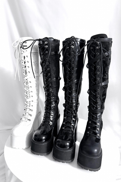 【4月4日予約締切】レースゴシックスエードレースアップブーツ