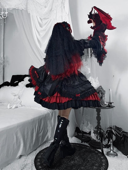 【4月21日予約締切】ブラッドフィーストダークゴシックローズクロスコルセットサスドレス＋ベルスリーブショートジャケット＋アクセサリー