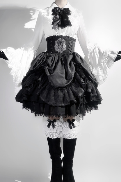 Moon River Gothic Skirt + Cape + Top + Bow