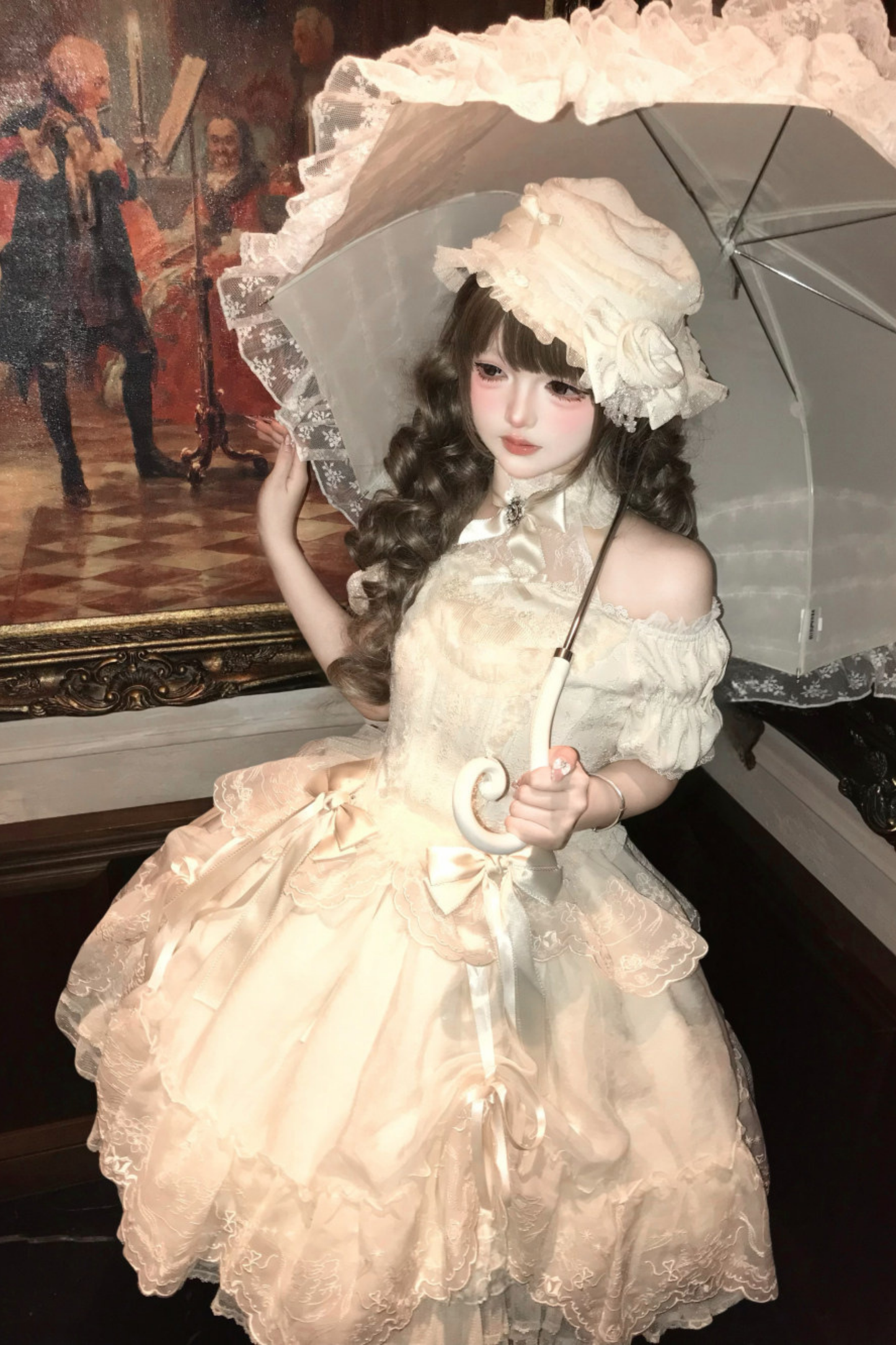 Moon River Lolita Puff Sleeve Top + Vest + Skirt