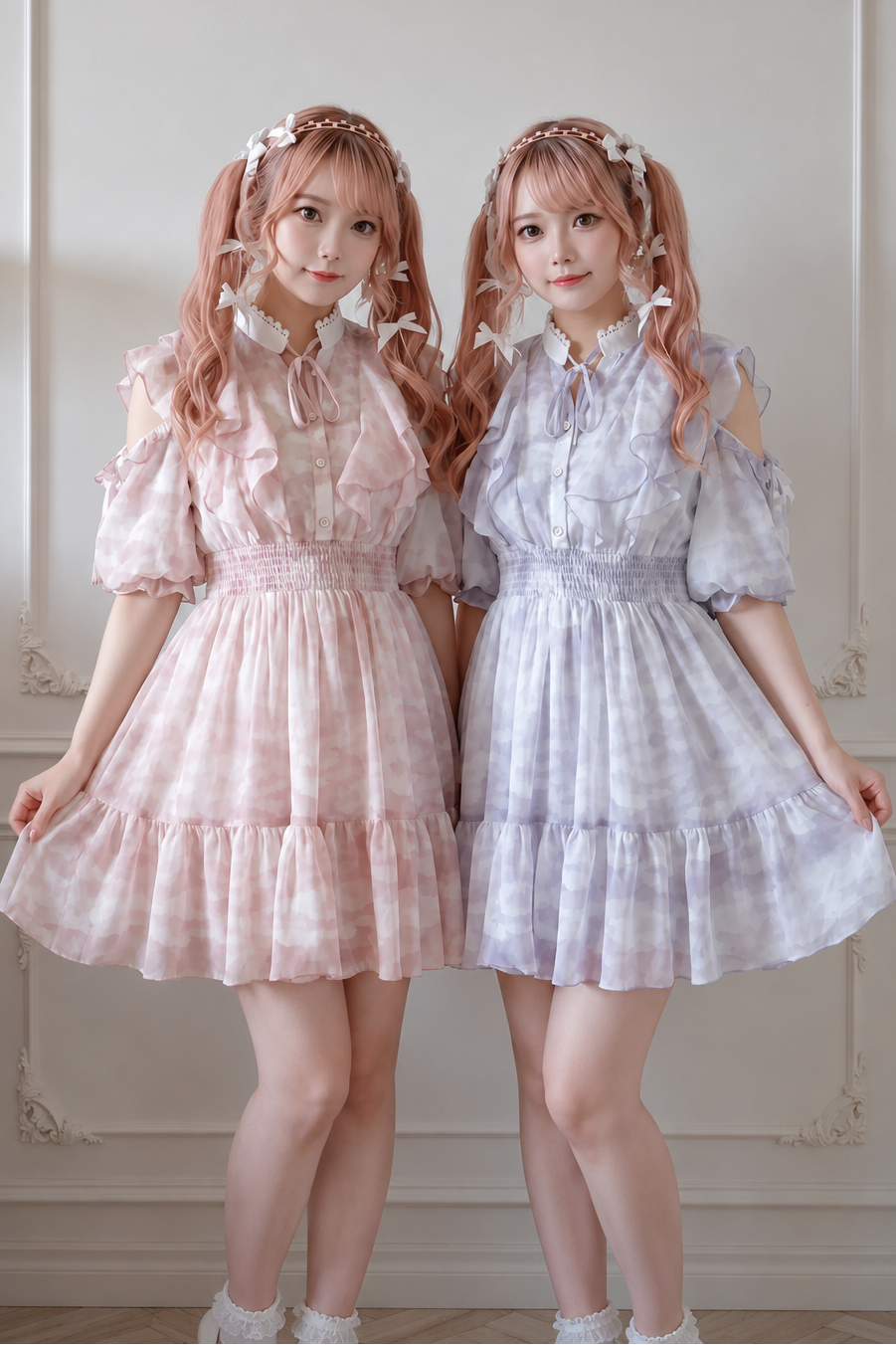 プリンセスフラワーシフォンワンピース