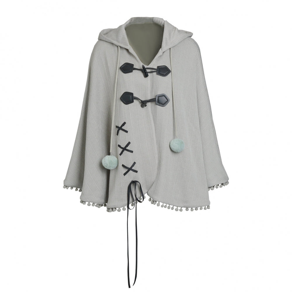 Check Ribbon Camisole Two Piece Jacket + Cape Coat + Skirt