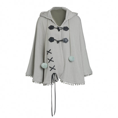 Check Ribbon Camisole Two Piece Jacket + Cape Coat + Skirt