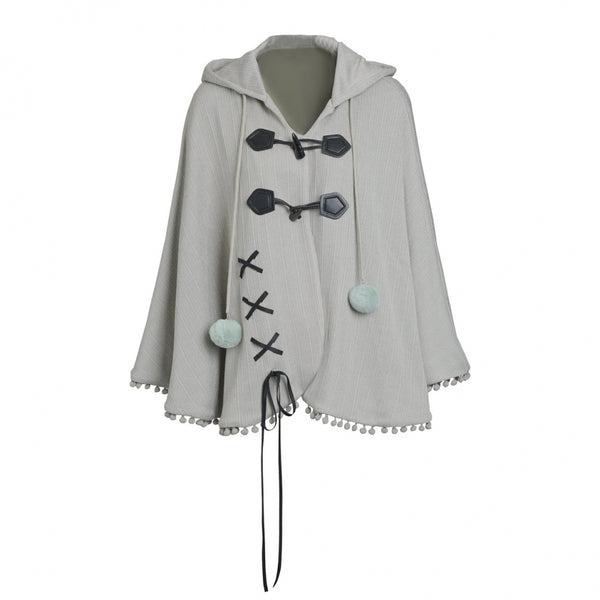 Check Ribbon Camisole Two Piece Jacket + Cape Coat + Skirt