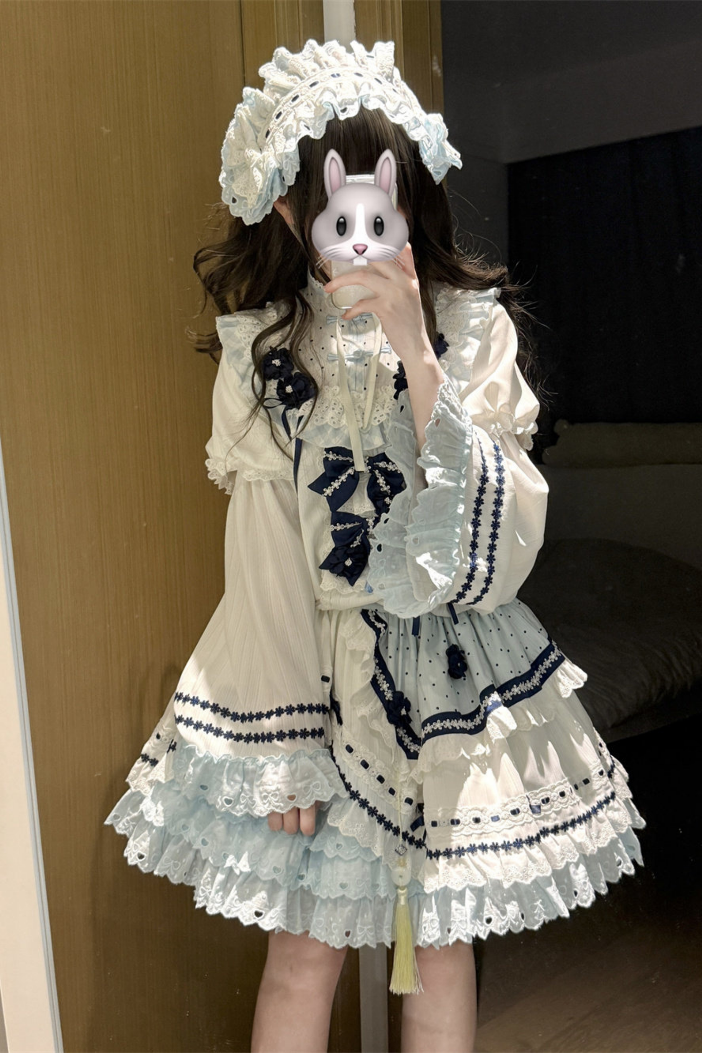 [3월 18일 예약마감] 차이나 드림 원피스 + 점퍼 스커트 + 소매 + 레그 워머 + 머리띠 + 칼라 + 클립 + 리본 + 공주 소매