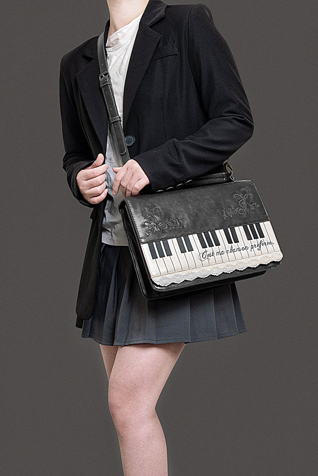 文学ピアノショルダーバッグ
