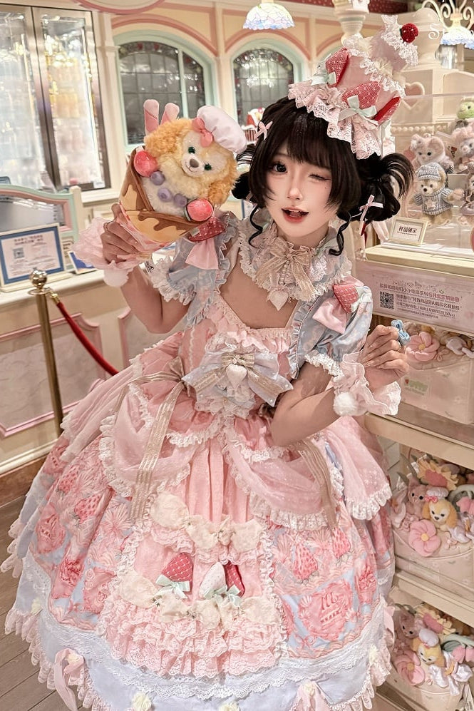 【6月26日予約締切】ストロベリースイートロリータシリーズアクセサリー（ケーキハット・ボンネット・チョーカー・ケーキバッグ）