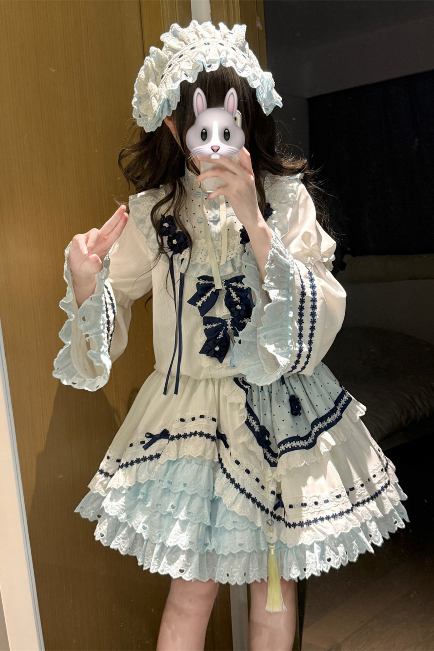 [3월 18일 예약마감] 차이나 드림 원피스 + 점퍼 스커트 + 소매 + 레그 워머 + 머리띠 + 칼라 + 클립 + 리본 + 공주 소매