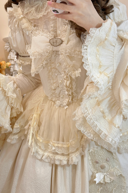 Briana Bear Print Dream Doll Lolita Dress + JSK + Skirt + Shirt + Petticoat