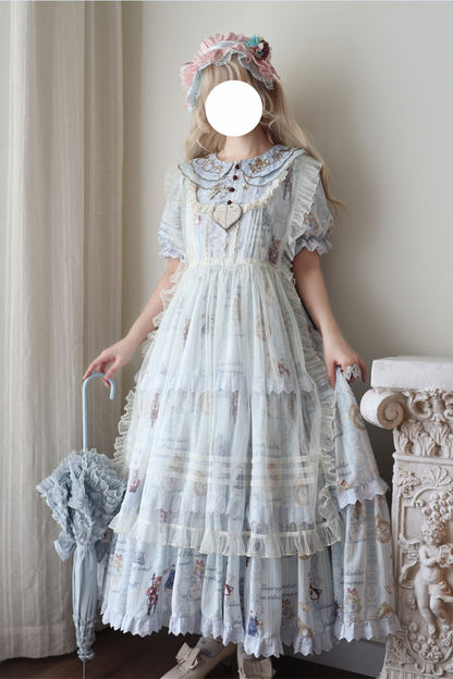 愛麗絲夢境洋裝+疊層洋裝+吊帶裙+襯衫+裙子+背心裙+配飾