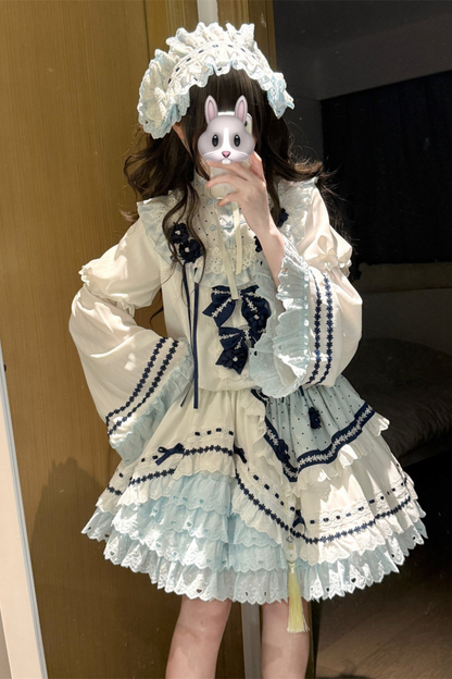 [3월 18일 예약마감] 차이나 드림 원피스 + 점퍼 스커트 + 소매 + 레그 워머 + 머리띠 + 칼라 + 클립 + 리본 + 공주 소매