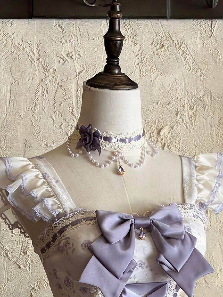 [Pre-order Deadline: April 12] Purple Floral Fairy Princess Tulle Dress + Accessories