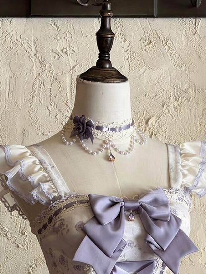 [Pre-order Deadline: April 12] Purple Floral Fairy Princess Tulle Dress + Accessories