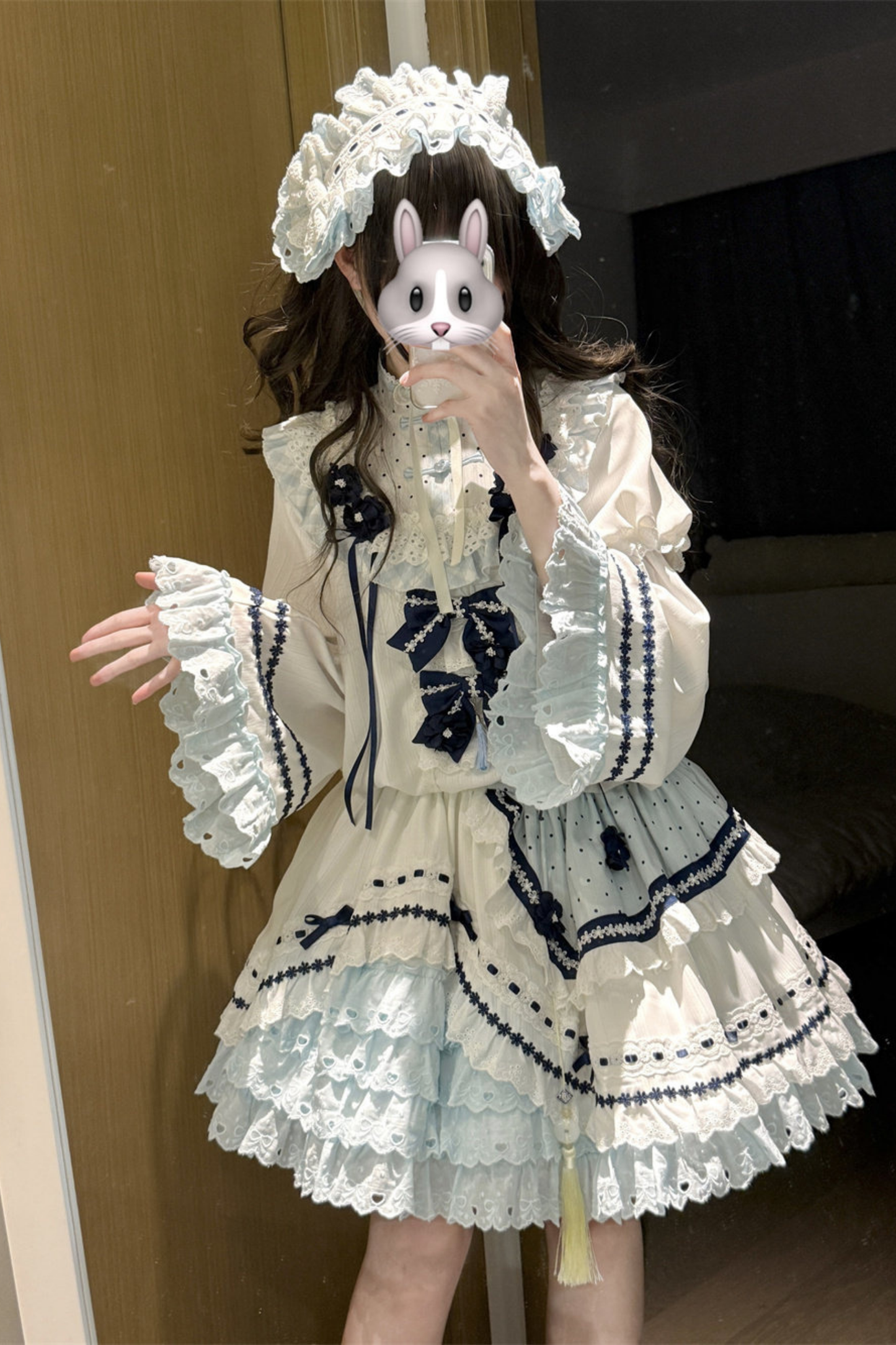 [3월 18일 예약마감] 차이나 드림 원피스 + 점퍼 스커트 + 소매 + 레그 워머 + 머리띠 + 칼라 + 클립 + 리본 + 공주 소매