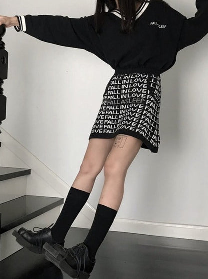 American Logo Knit Skirt