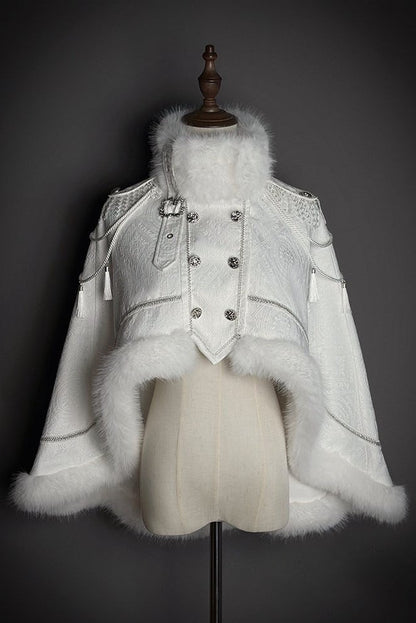 【2月23日予約締切】ドーンブレイカーゴシックミリタリーエポレットファーケープコート