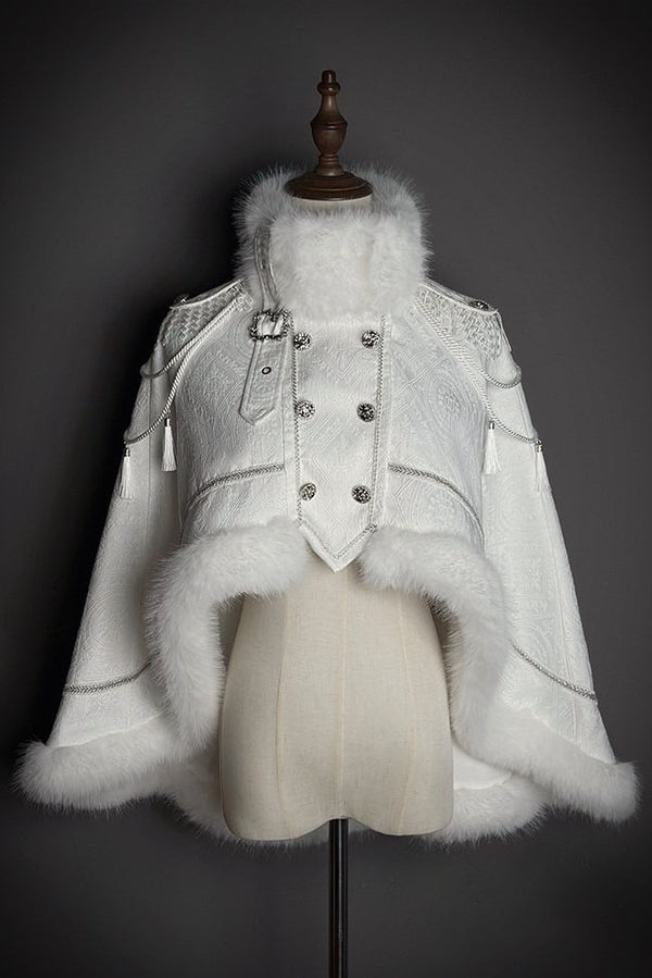 【2月23日予約締切】ドーンブレイカーゴシックミリタリーエポレットファーケープコート