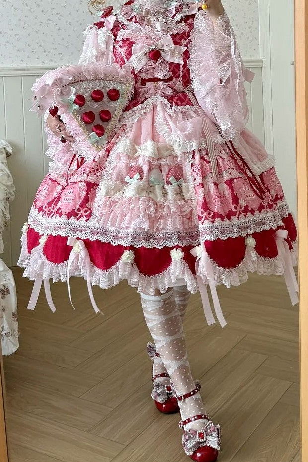 【6月26日予約締切】ストロベリースイートロリータシリーズアクセサリー（ケーキハット・ボンネット・チョーカー・ケーキバッグ）