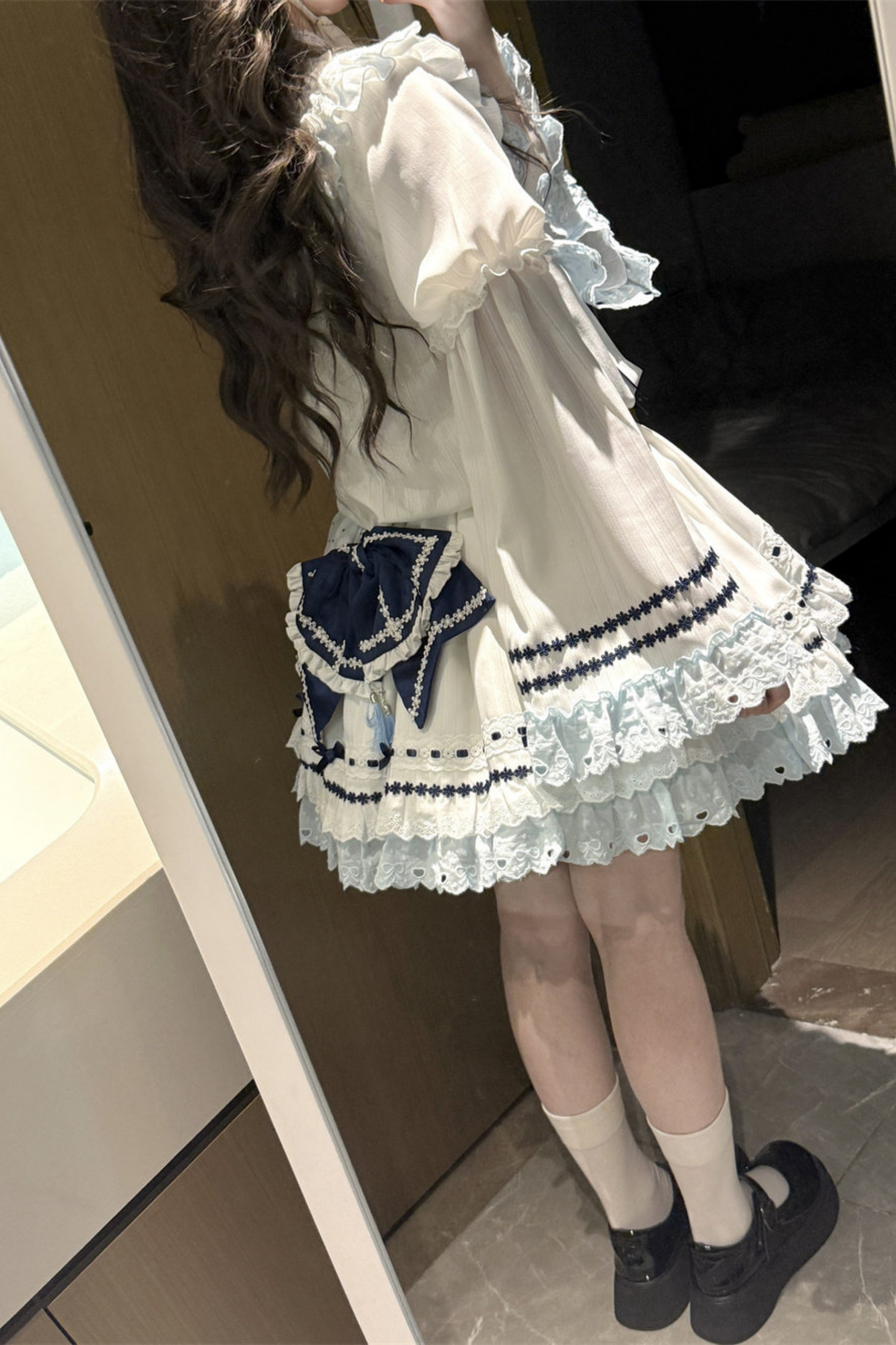 [3월 18일 예약마감] 차이나 드림 원피스 + 점퍼 스커트 + 소매 + 레그 워머 + 머리띠 + 칼라 + 클립 + 리본 + 공주 소매