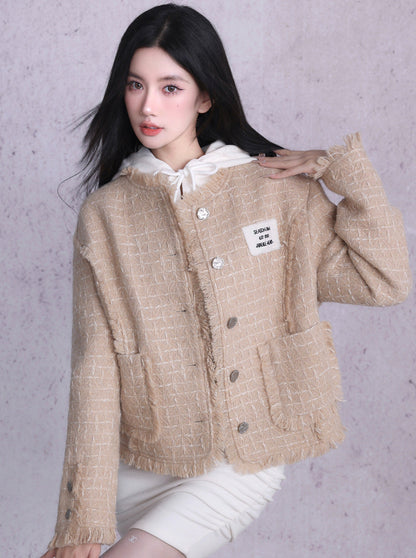 Wool Small Fragrance Tweed Jacket