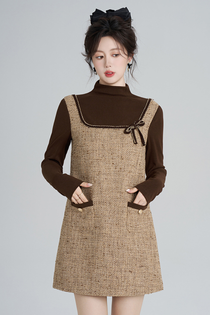 コーヒーカラードプレッピードレス