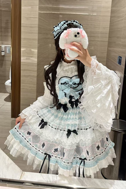 Mint Sweet Suspender Dress + Catsuit + Big Ribbon