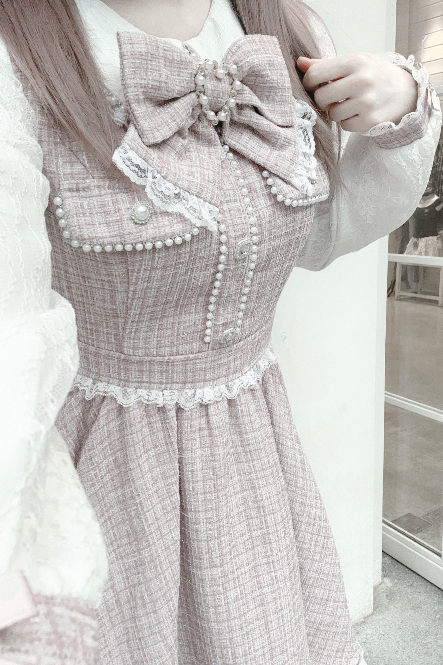 Doll World Ribbon Tweed Dress