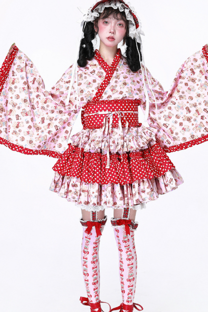 Retro-Pop-Lolita-Kimono-Oberteil