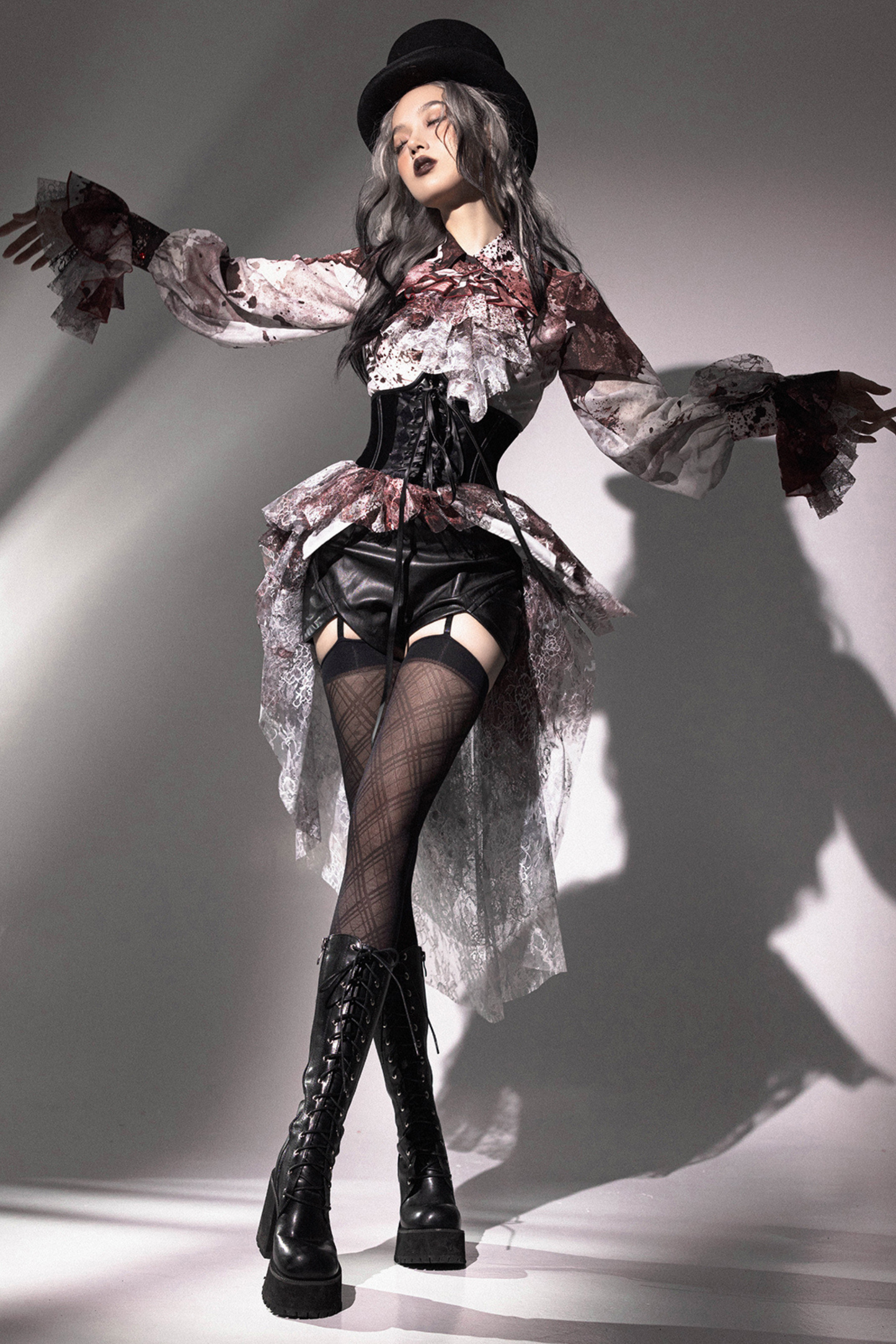 Horror Amusement Park Lace Waist Corset