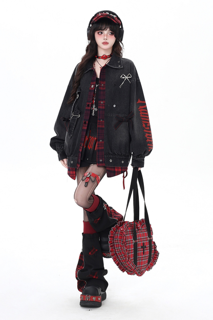 Dark Check Over Jacket