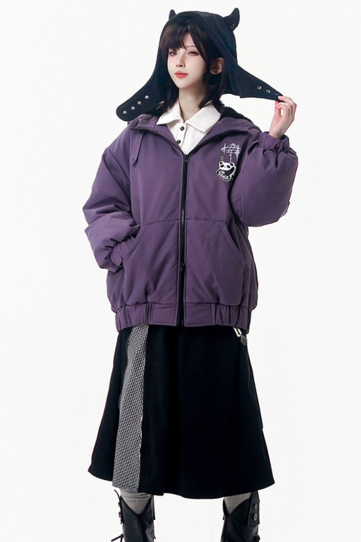 Blackberry Hooded Jacket + Top + Pants + Skirt