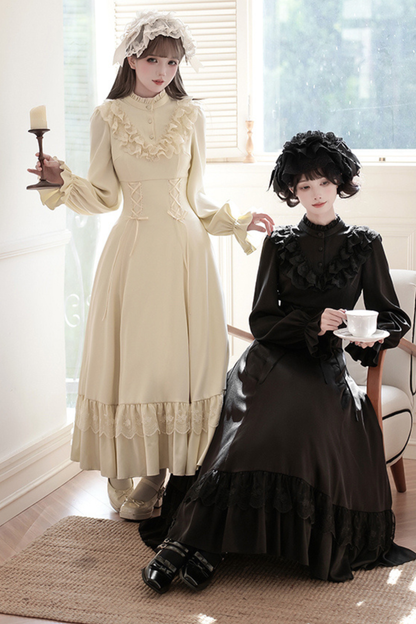 Elegant Dress + Shawl + Ribbon + Headdress