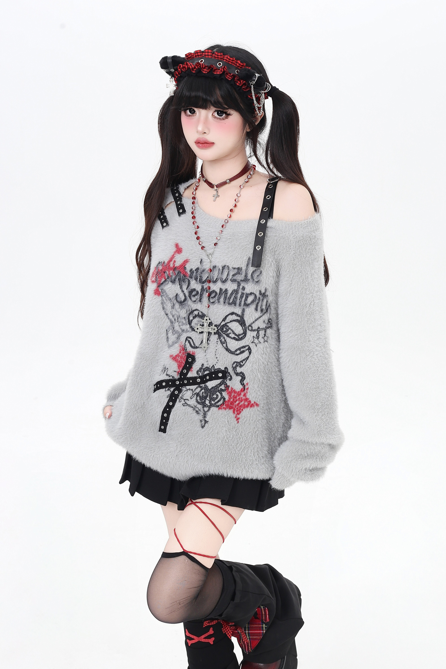 Sweet Cool Ribbon Off-the-shoulder Top