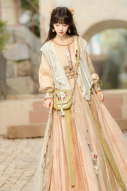 Neverland China Top + Vest + Skirt + Bag