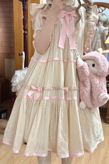 ミルクジャカードロリータドレス