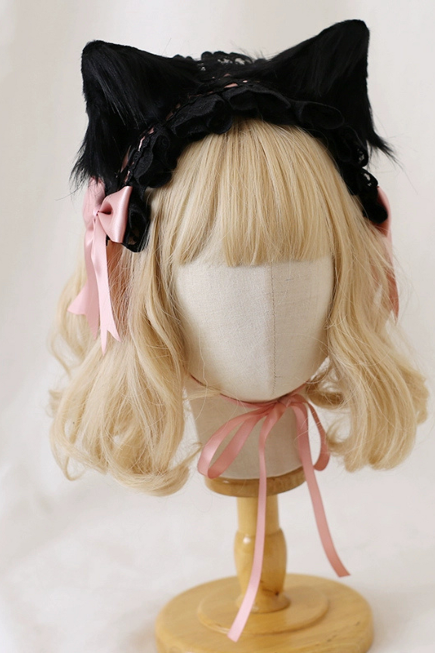 Dark headband with cat ears