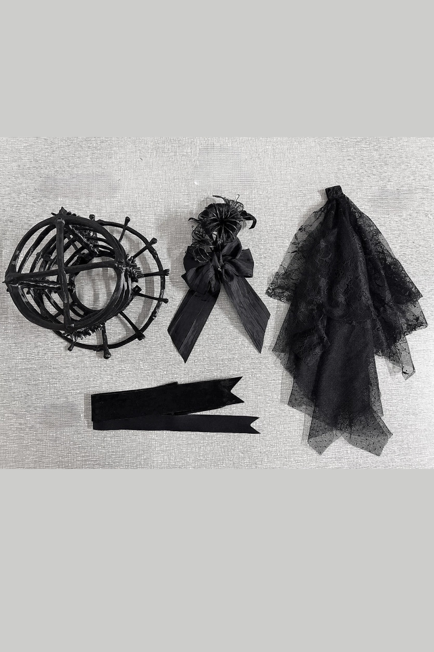 【6月8日预售截止】幻影之夜系列花朵面纱骷髅帽+迷你帽