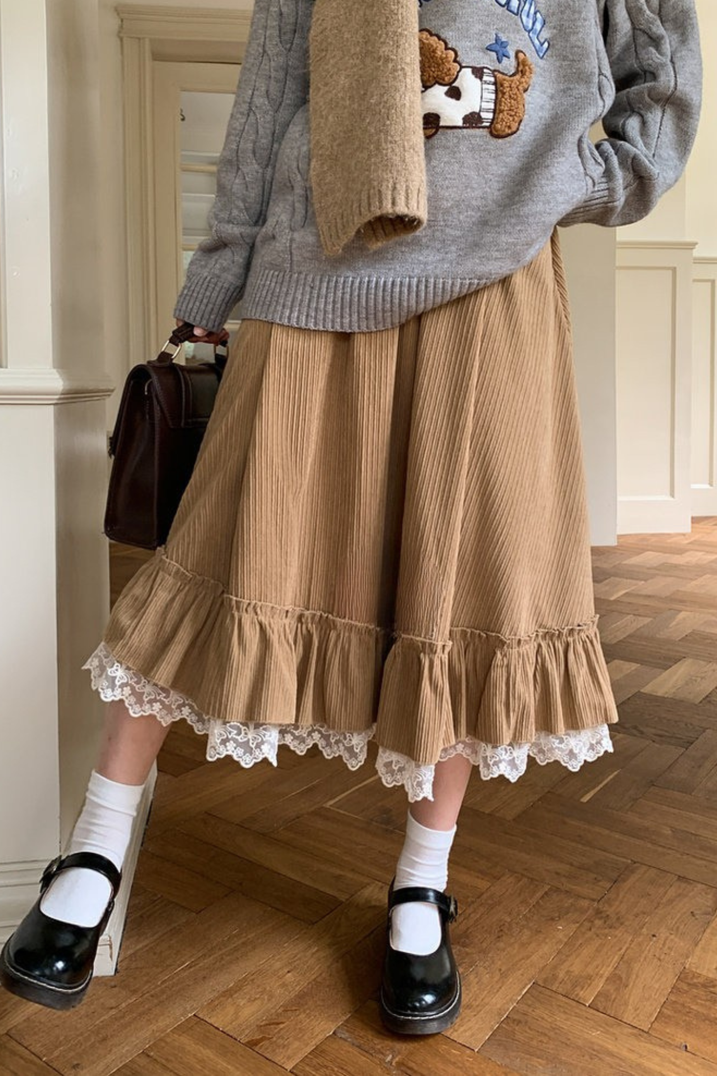 レトロレースフレアスカート