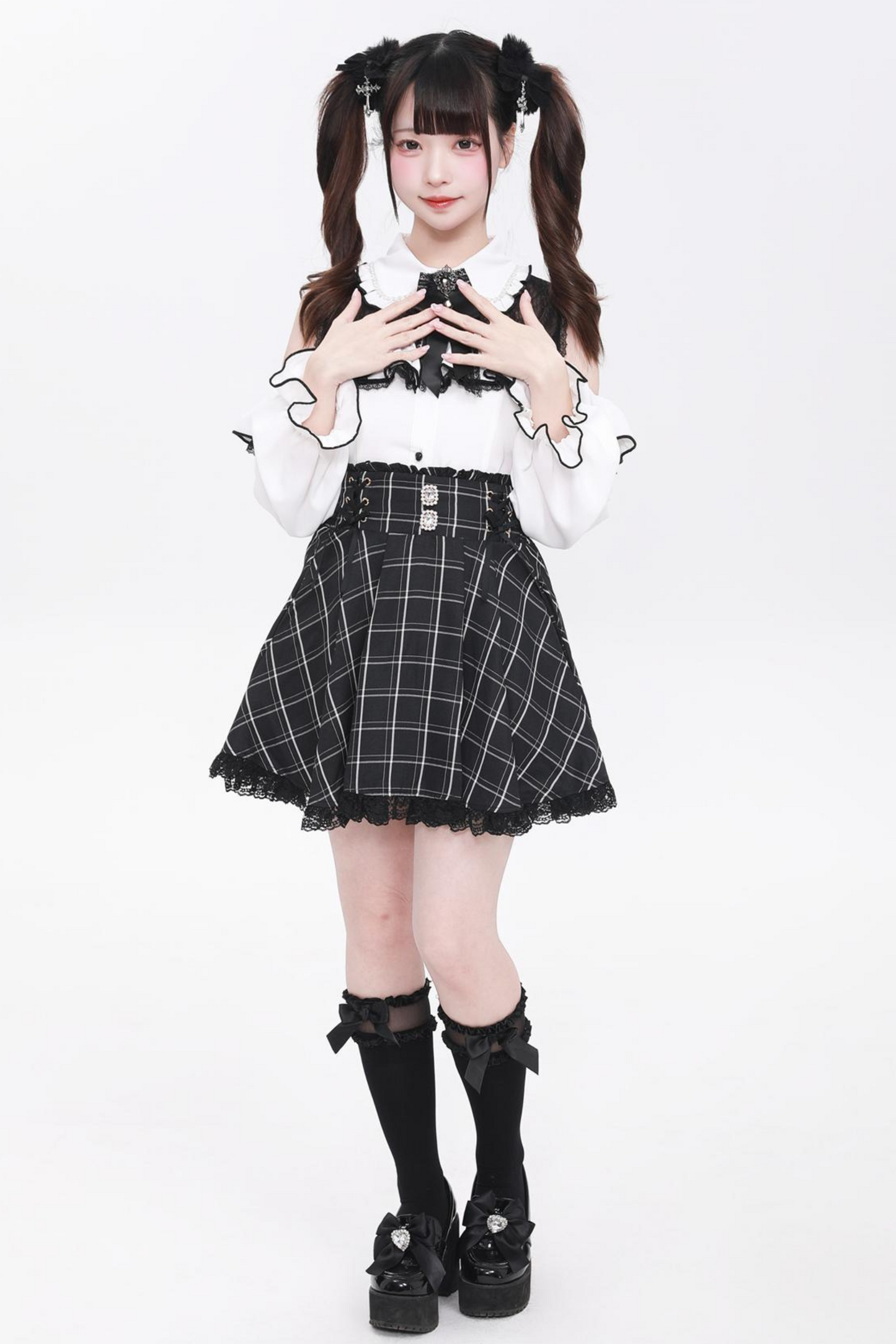 Stone Buckle Straps Skirt