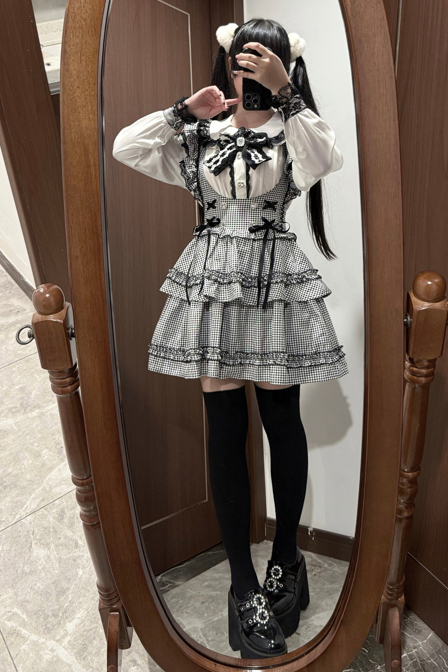 ドールシャツ+フリルサススカート