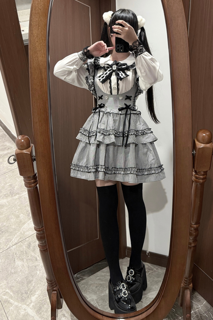 ドールシャツ+フリルサススカート