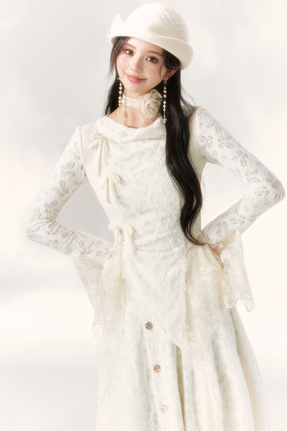 Ribbon Lace Design Top + Fairy Skirt