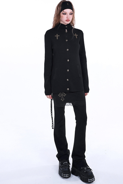 ゴシックスリムクロスエプロンパンツ